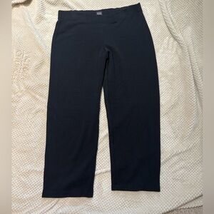 Eileen Fisher Black Pull-On Waistband Wool Blend Pants Size Large - work, office